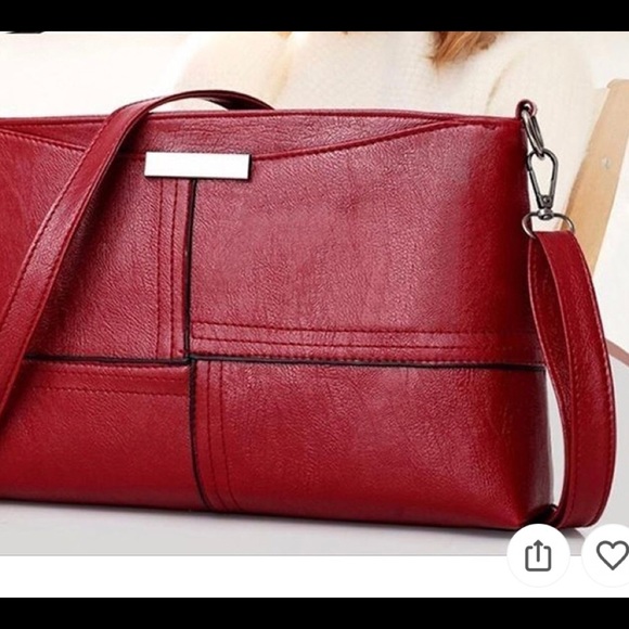 Handbags - NWOT Red Leather Handbag.